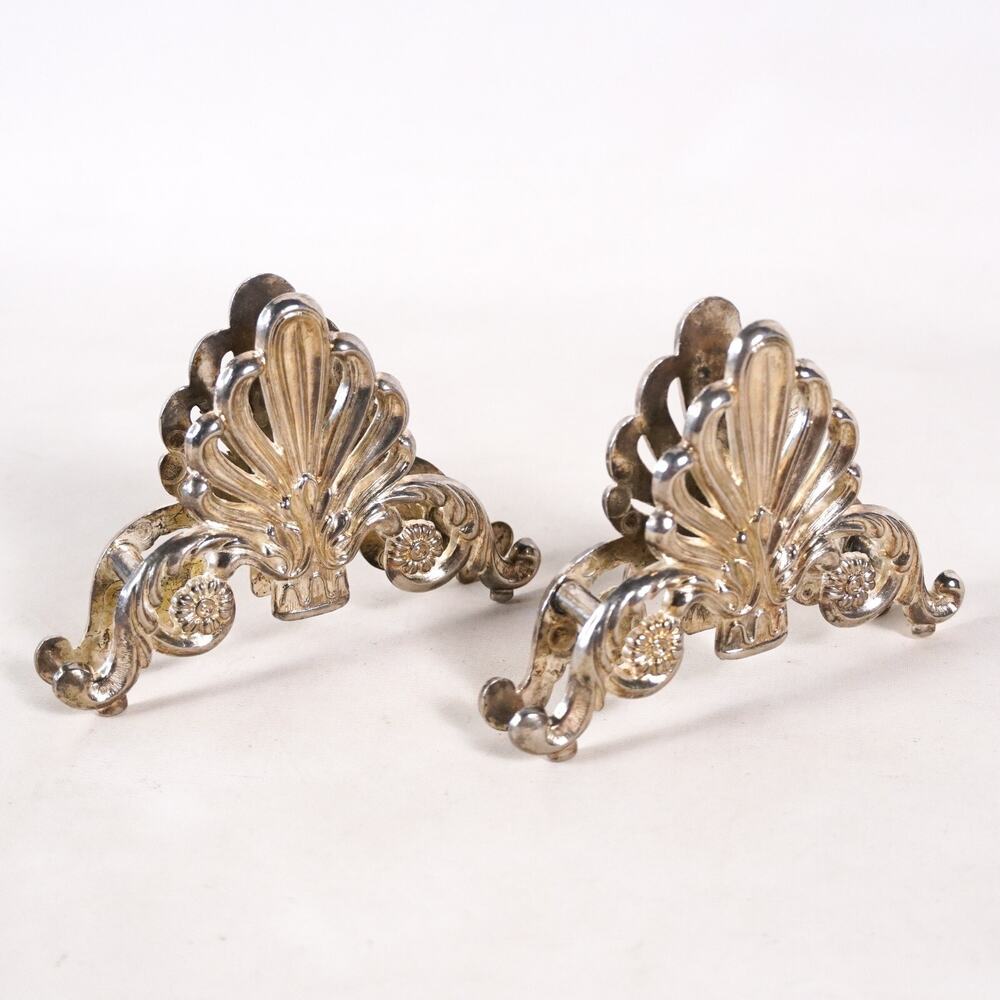 Leonard Silver Plated Buffet Caddies For Knives Forks Spoons Metal Napkin Holder